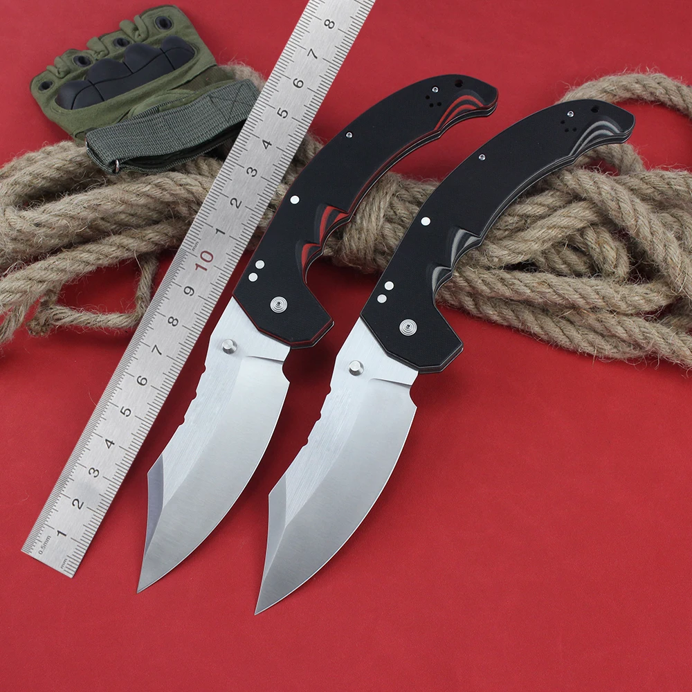 NEW Cold Large MAYHEM knives Aus10A Steel Twotone G10 Folding knife EDC Multipurpose Outdoor Survival Hunting Tanto Pocket Knife