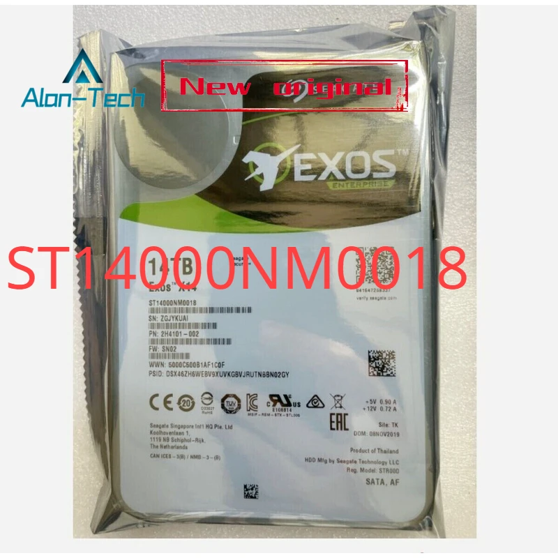 For Sea-gate ST14000NM0018 14TB Enterprise Exos X14 HDD   SATA 6Gb/s 3.5