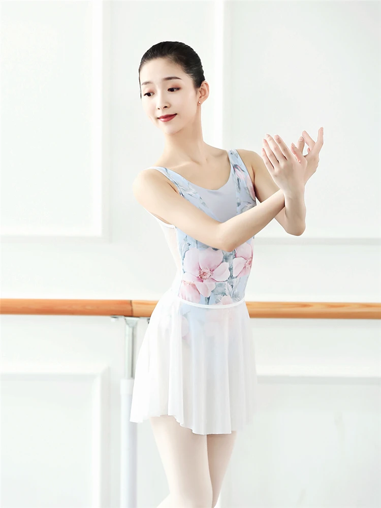 New Ballet Tulle Skirt Gymnastics Tutu Skirts Match Leotard Practice Dresses Dance Chiffon Practice Costume Ballet Dancing Dress