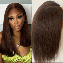 Dark Brown Women Toupee Human Hair