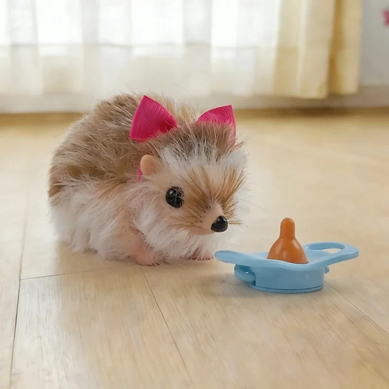 12.5cm Silicone Hedgehog Toy Reborn Animal Model Doll Accompany Children to Play House Cute Stress Reliever Tool