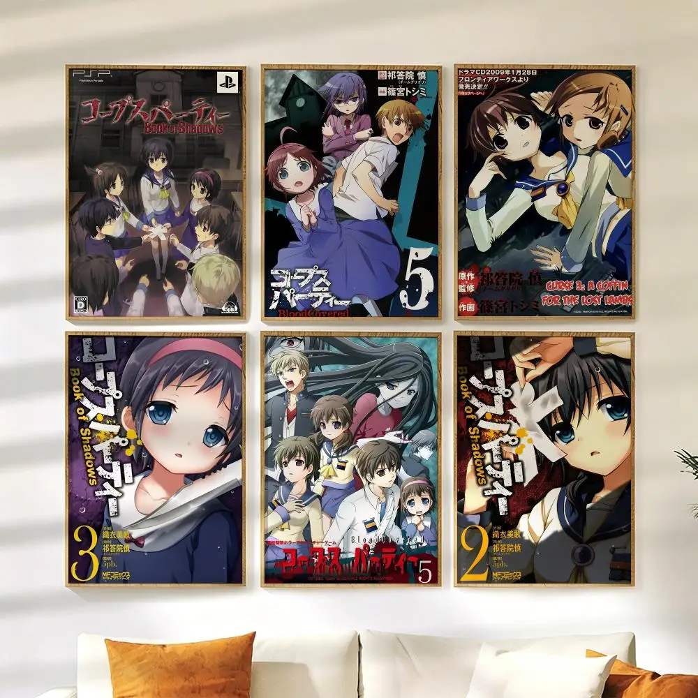 Anime C-Corpse P-Party Poster Wall Stickers HD Painting Self Adhesive Art Decals for Bedroom Living