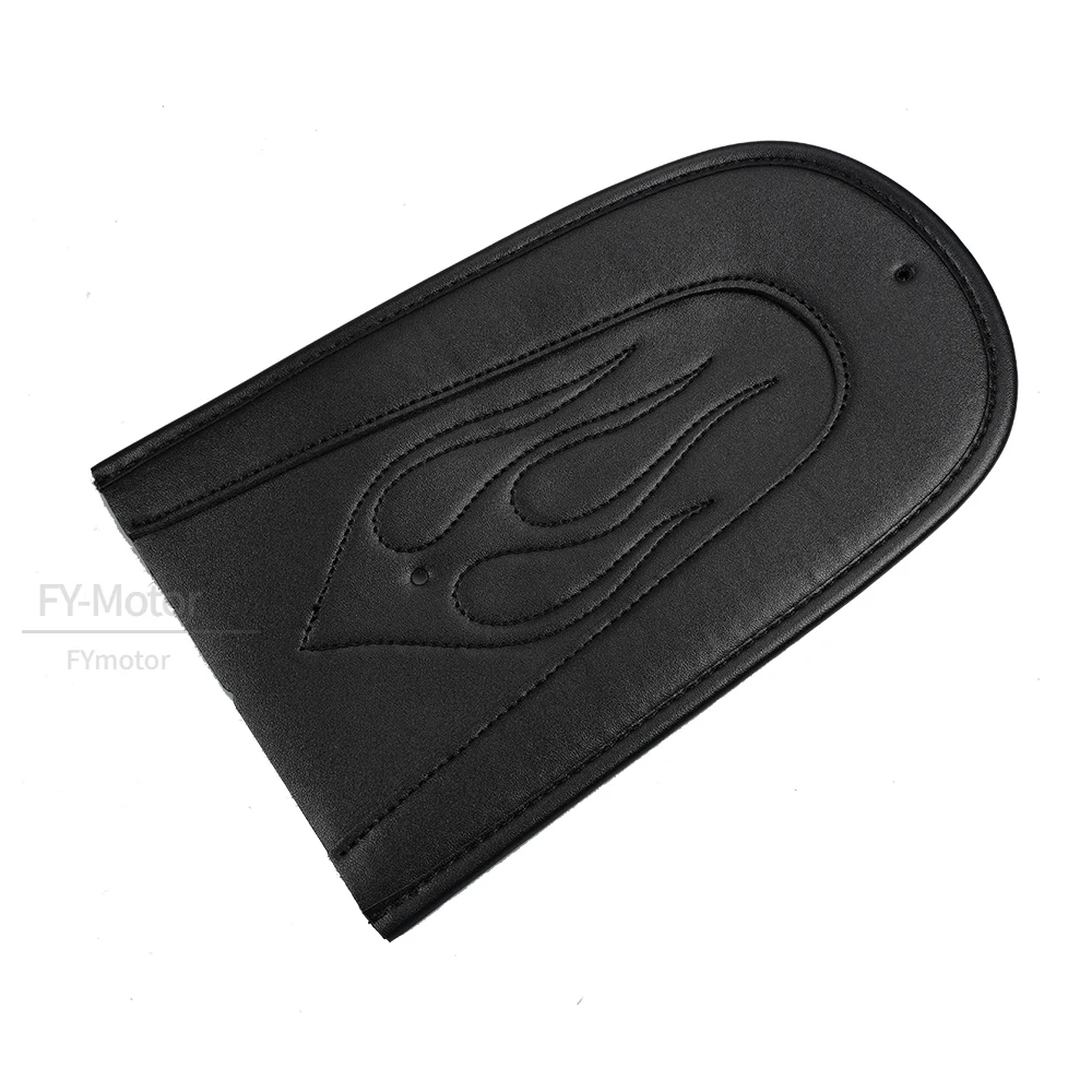 Capa de couro para motocicleta, assento solo com chama, para-lamas traseiro, almofada adequada para harley sportster xl 1200 883 xl1200 xl883 2004-2017