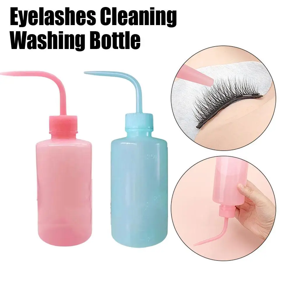 250ml Eyelash Cleaning Washing Bottle Curved Spout Makeup Eyebrow Waterproof Cleaner Tool Extension Remover Bottle Eyelash J0S1