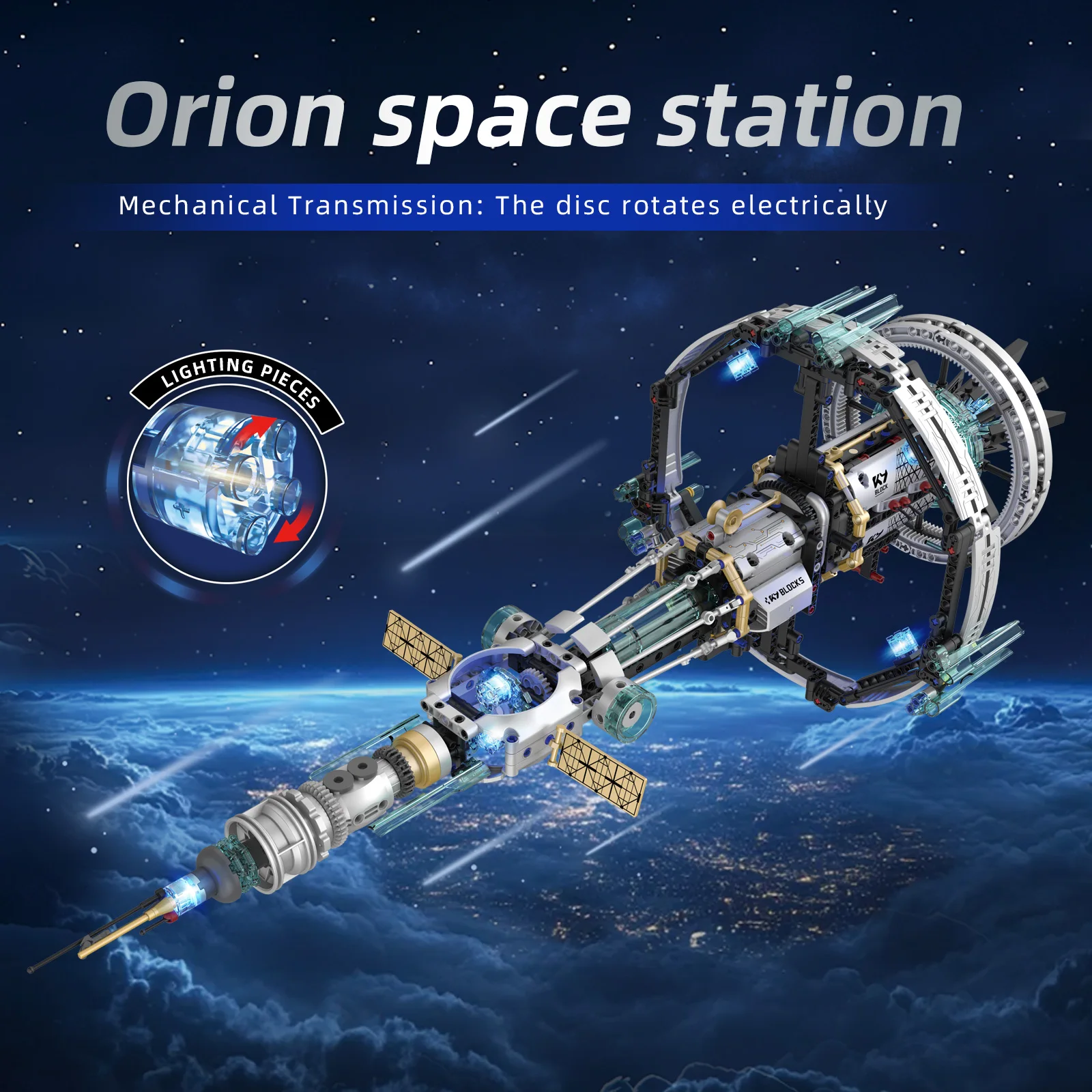 Bloques de construcción de la serie de exploración espacial, ensamblaje de modelo de estación espacial, juguetes y regalos DIY para niños, decoraciones de juguetes