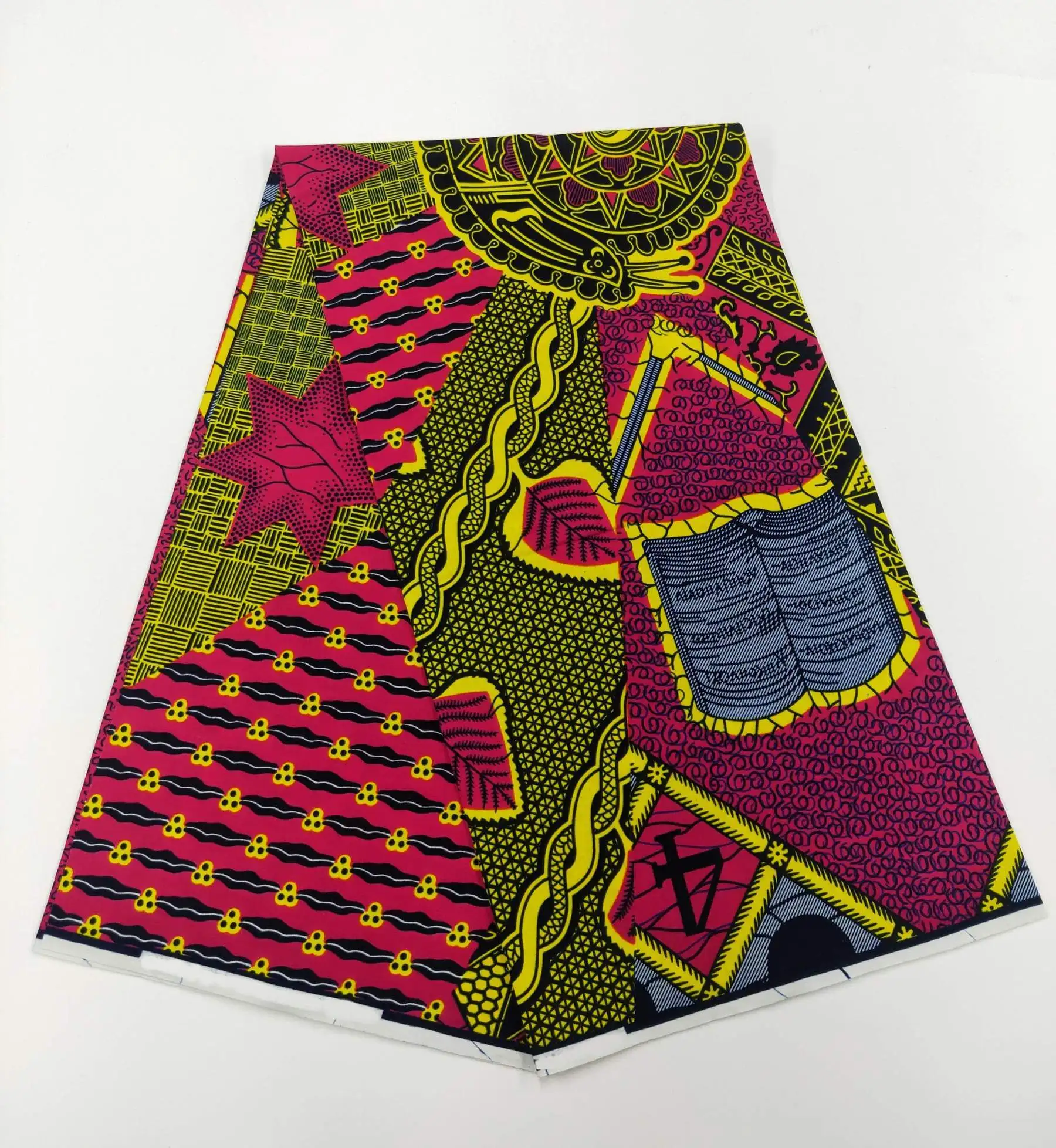 Original High Quality African Wax Fabric Guaranteed Veritable Real Ankara Wax Fabric 100% Cotton Soft Gana Printed Wax Fabrics