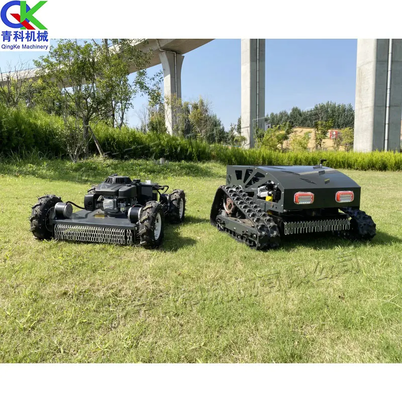 900mm Width Agricultural Cordless Automatic Lawn Mower Orchard Hillside Wireless Control Mower Remote Control Grass Cutter