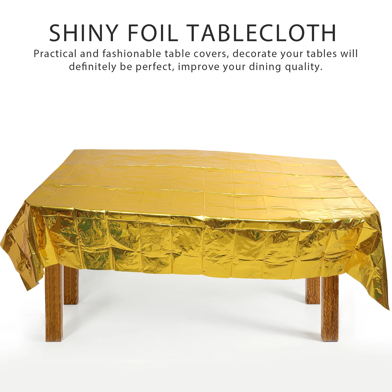 

Aluminum Foil Tablecloth Shiny Disposable Film Cover For Wedding Party Dining Buffet Dessert Table Decoration Farmhouse