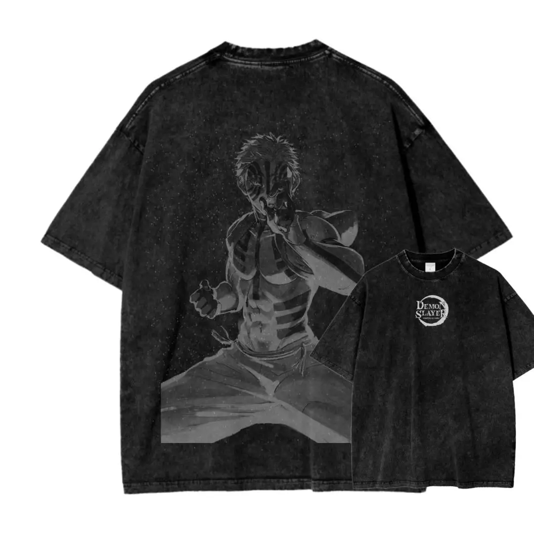 Vintage Wash Anime-Shirt, Grafik-Anime-T-Shirt, Anime-Bekleidung, Anime-Shirt, Otaku Anime-Geschenk, Ästhetisches Anime-Oberteil