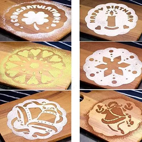 Eco Friendly High Quality Flower Heart Spray Stencils Birthday Cake Mold Decorating Bakery