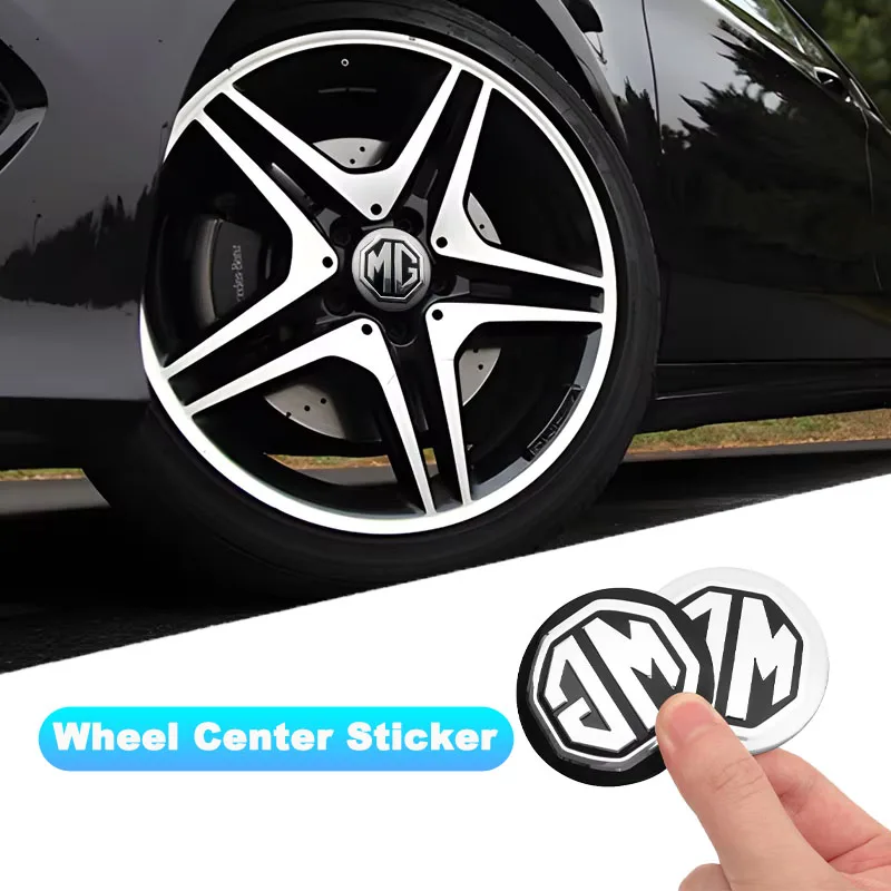4 Stücke 56mm Aluminiumlegierung Auto Radmitte Aufkleber Für Morris Garages MG MG3 MG5 MG6 MG7 GT GS Hector HS ZS ZX EZS EHS MG3X-Kreuz