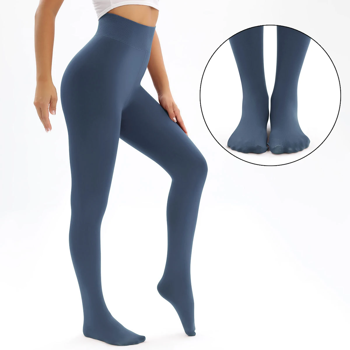 امرأة 1 قطعة الصوف مبطن وسميكة اليوغا طماق عالية الخصر الخوخ بعقب اليوغا السراويل الجلد ودية الدفء المخملية اليوغا السراويل #1