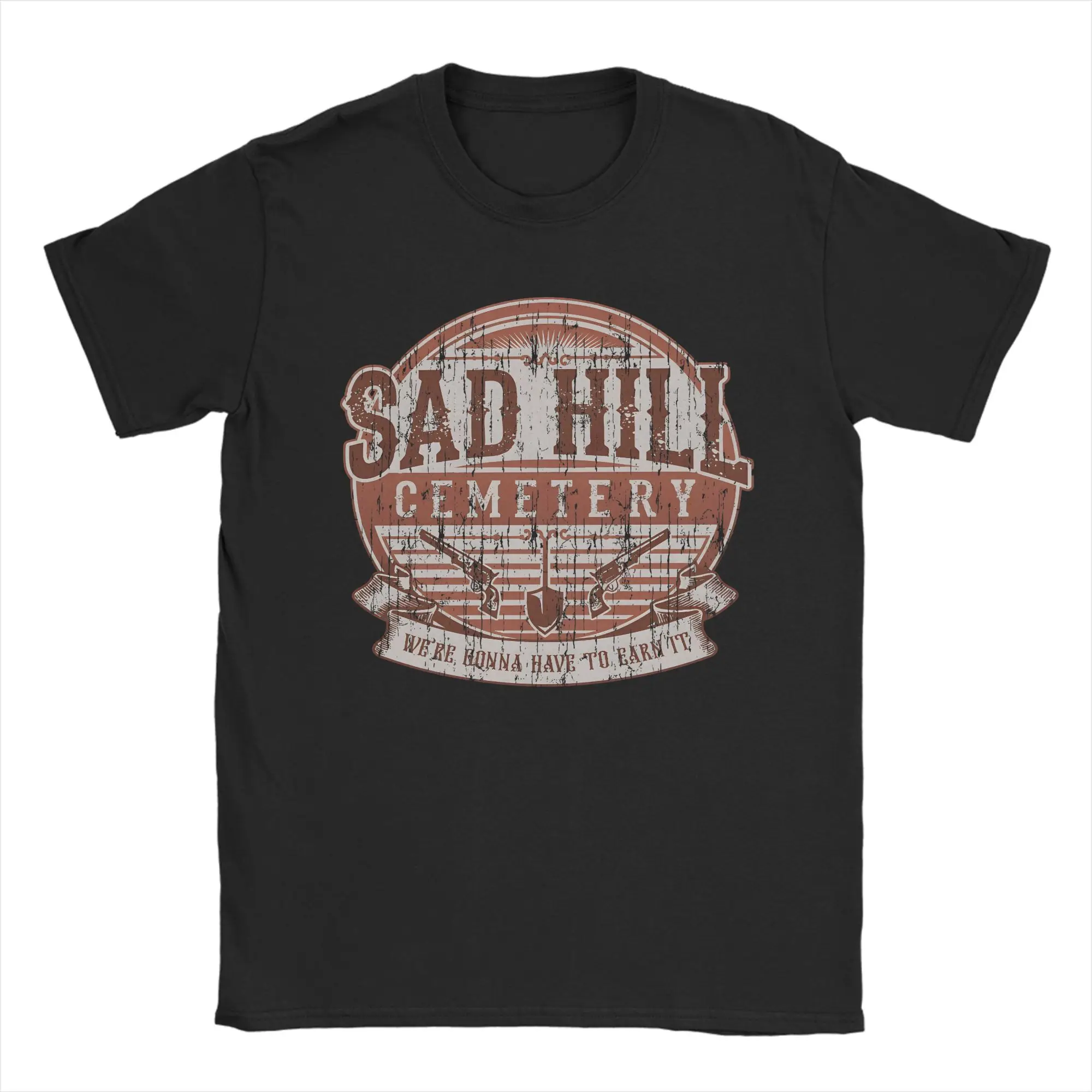 Sad Hill Cemetery The Good, The Bad, And The Ugly Men's T Shirts Short Sleeve Round Collar T-Shirt 100% Cotton Summer Clothes