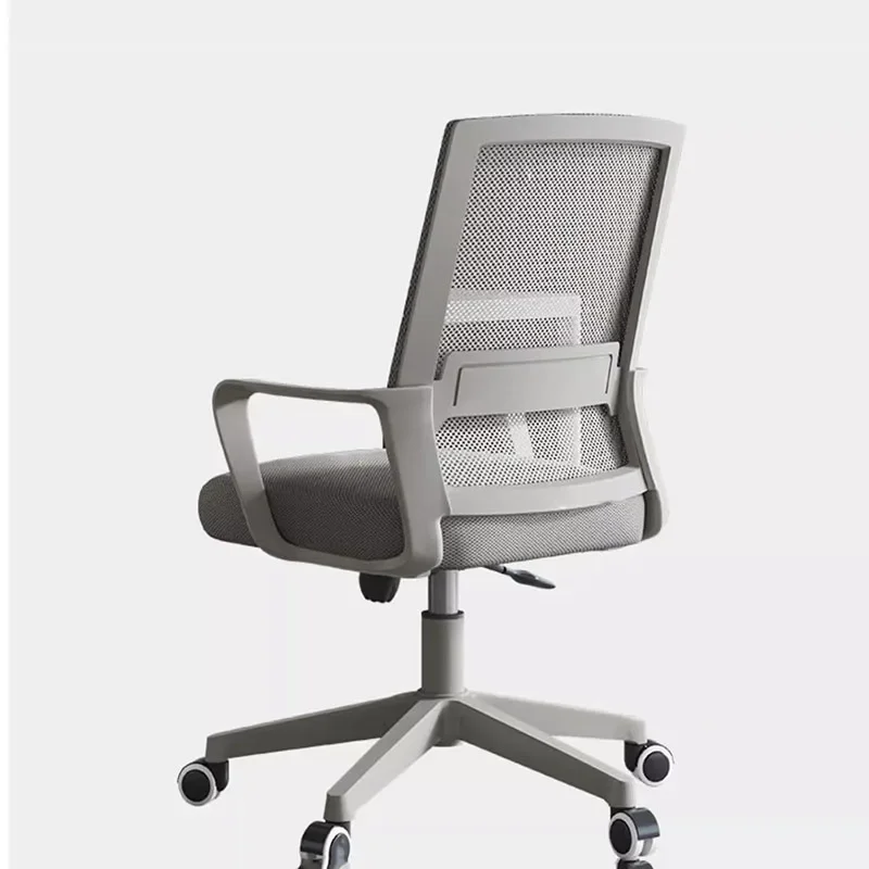 Chaise de Bureau Ergonomique avec Roues et Dossier, Fauteuil d'Ordinateur Inclinable