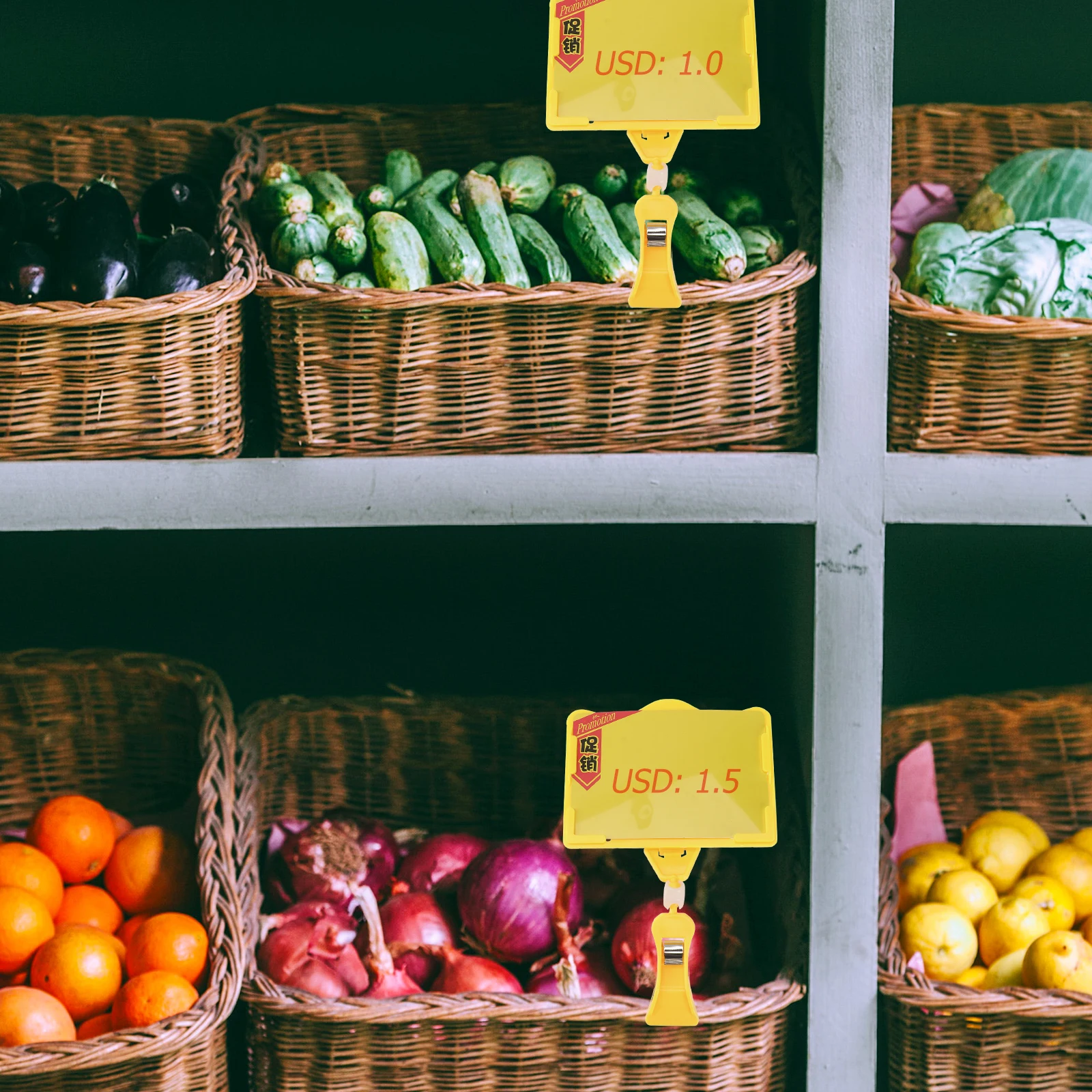 

2Pcs Price Tag Holders Plastic Label Display Stands for Retail Shops Supermarkets Exhibitions Merchandise Sign Display Clips