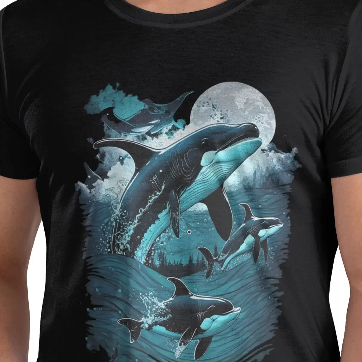 

Orca Aquatic Sea Ocean - Top Tees Killer Whale 100% Cotton T-Shirt Men'sFunny T Shirts Men O-Neck Short Sleeve S-6XL