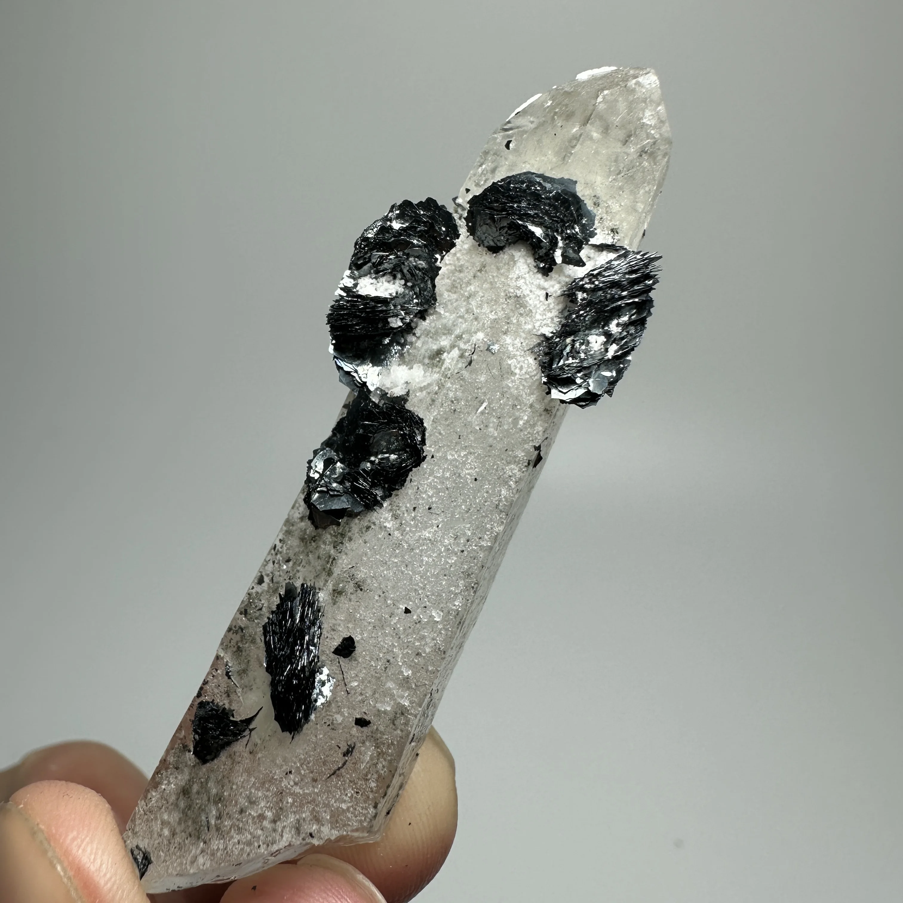 Natural Raw Stone Specularite Mineral Specimen Specular Hematite Crystal Quartz Healing Home Decor