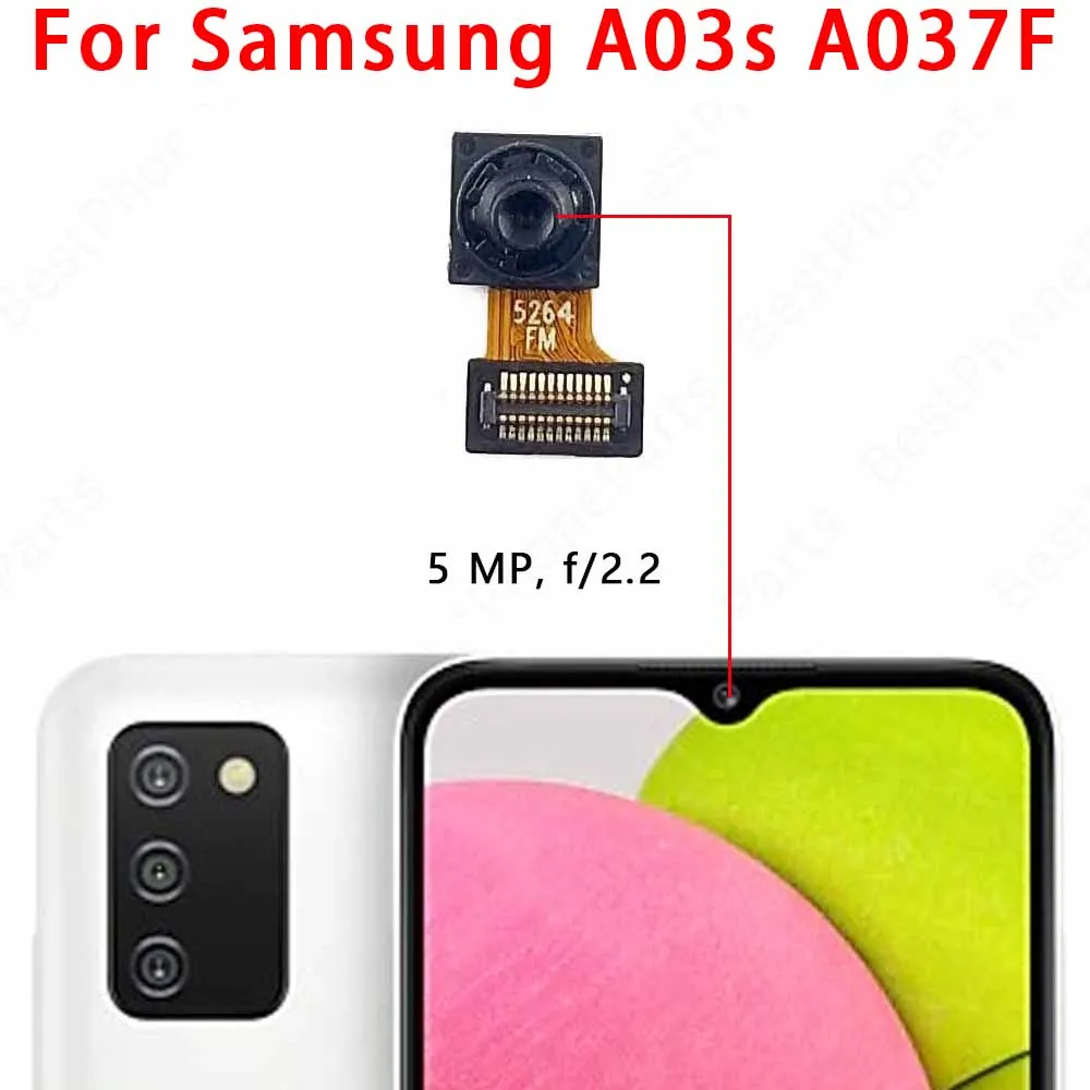 Selfie Camera For Samsung Galaxy A01 A03 Core A02 A02S A03S A04 A04E A04S A05S Frontal Front Camera Module Facing Spare Parts