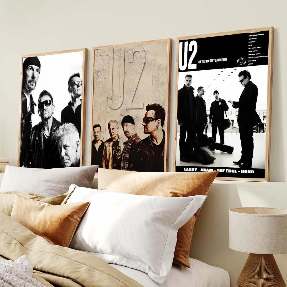 Classic Rock Band U-U2 Poster Minimalist Art Print Waterproof Poster for Home Office Bedroom Decor Aesthetic Gift