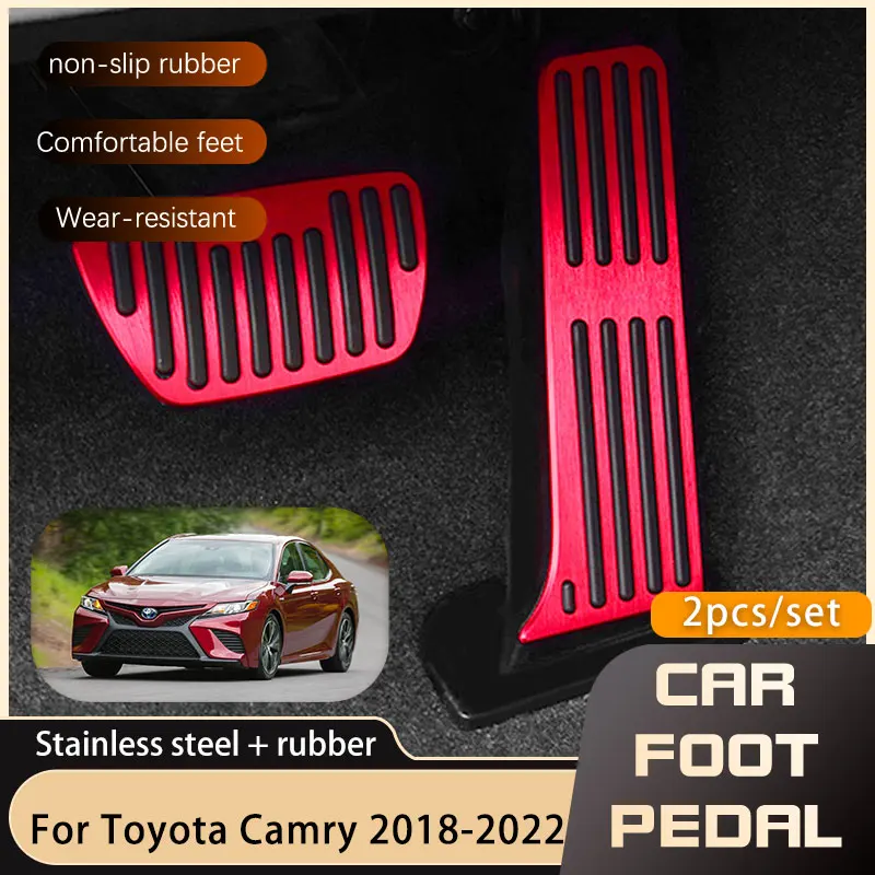 2 PCS Car Foot Pedals For Toyota Camry Daihatsu Altis XV70 2018 2019 2020 2021 2022 Accelerator Brake Non-slip Pedal Cover Pads