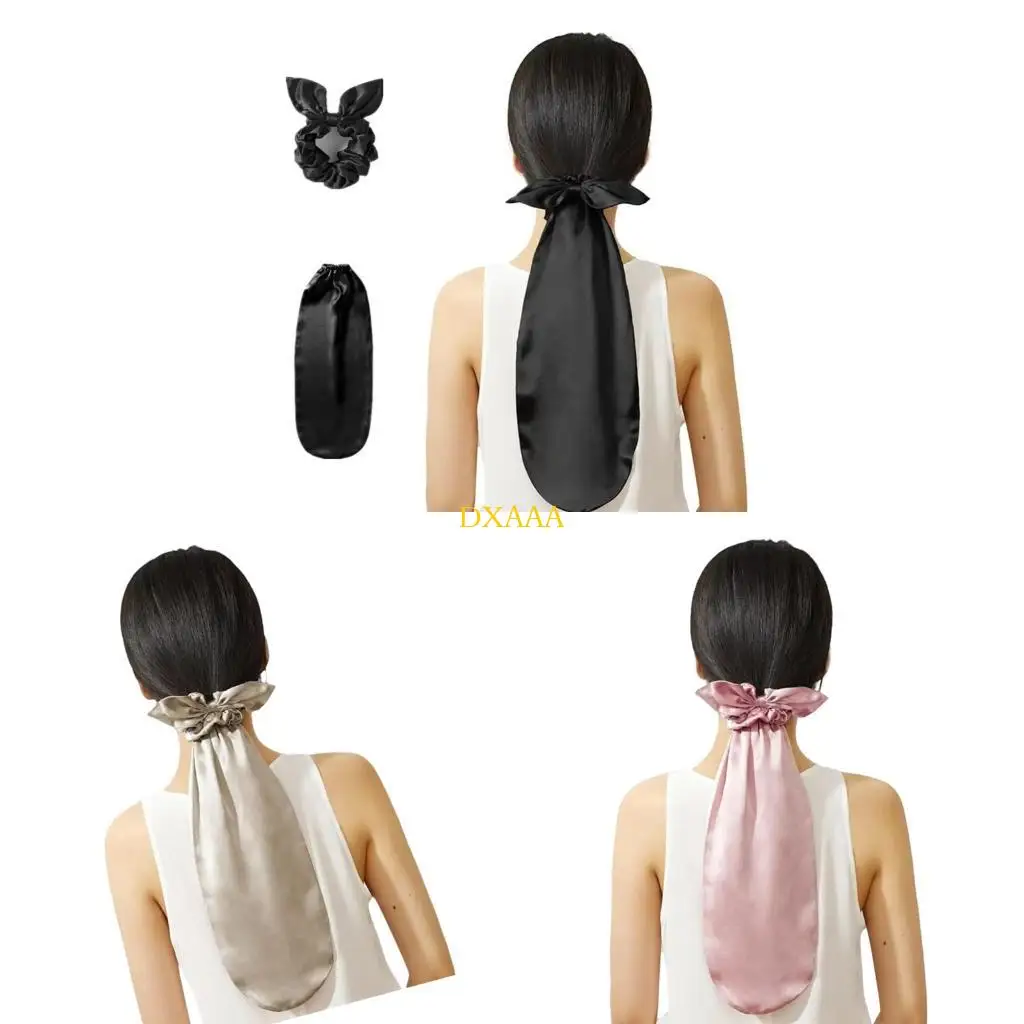 

DXAA Long Hair Sleeping Cap Soft Satined Fabric Hair Bonnet Hat With Adjustable Elastic Pocket For Women And Girl Hair Care