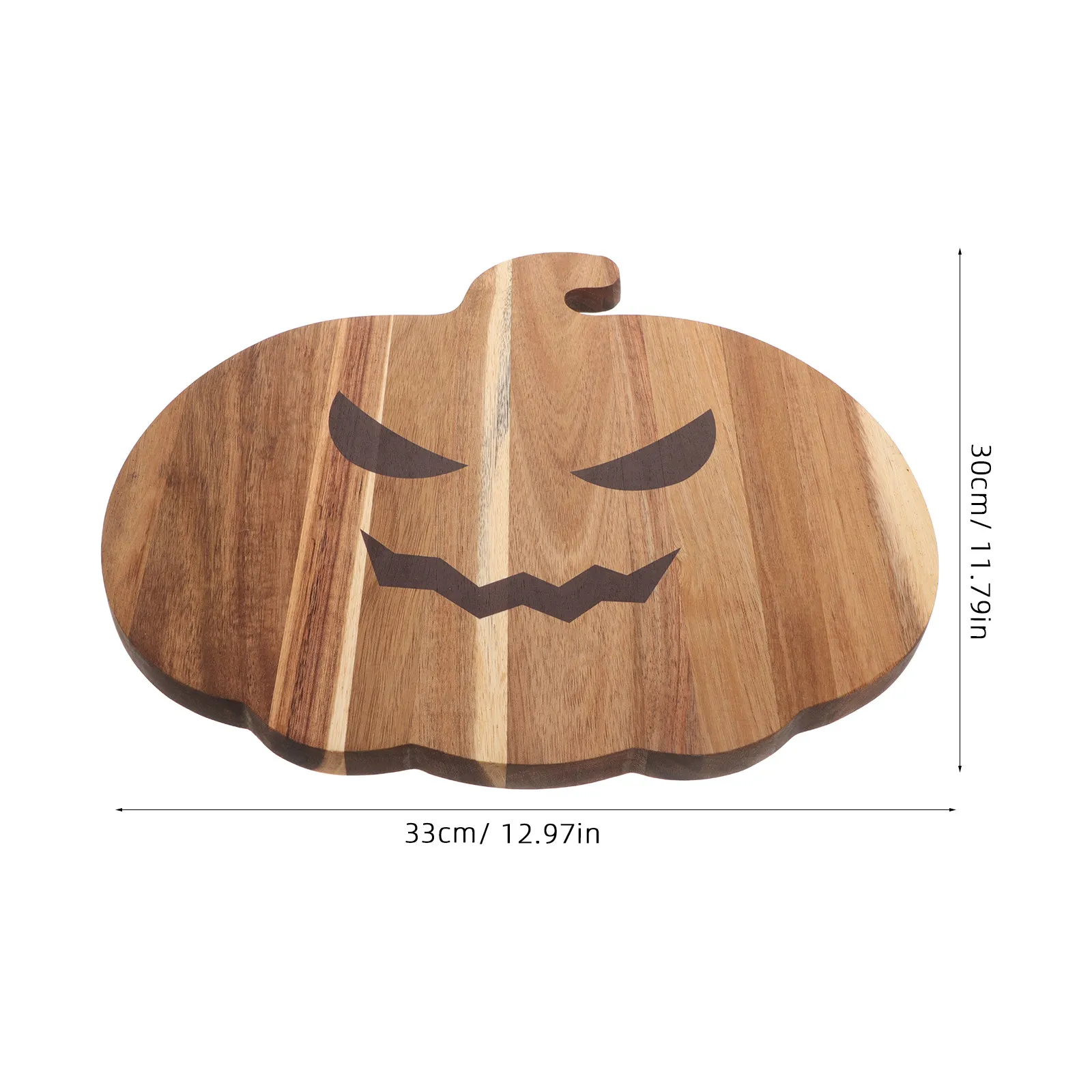 Pumpkin Serving Tray Wood Halloween Decor Rustic Pumpkin Shaped Platter for Thanksgiving Fall Party Appetizer Fruit Cheese Board