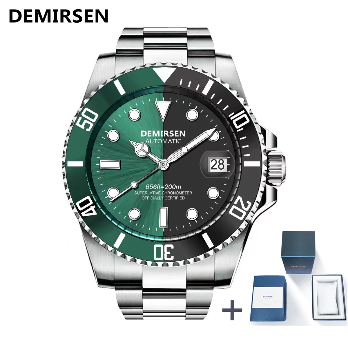 Demirsen Luxury Brand Diving Military Sport Watches Men\'s Seagull Movement Automatic Mechanical Waterproof Date Wristwatch Reloj