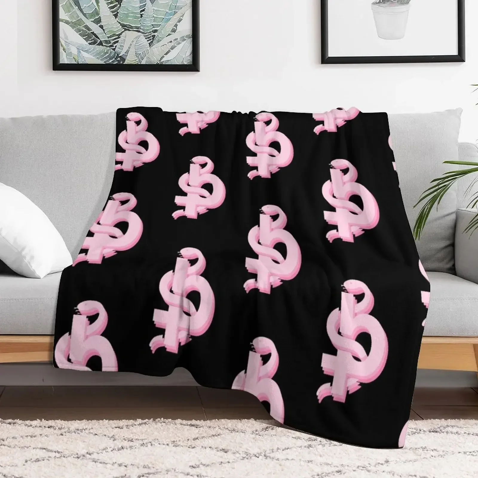 Blackbear logo pink Throw Blanket For Decorative Sofa Moving Blankets