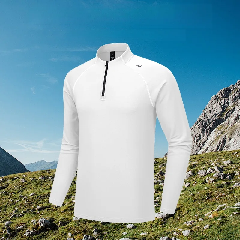 Luluesses Men's Quick-Dry Half-Zip Thermal Fleece Jacket Breathable Long-Sleeve Sweatshirt for Running And Cycling