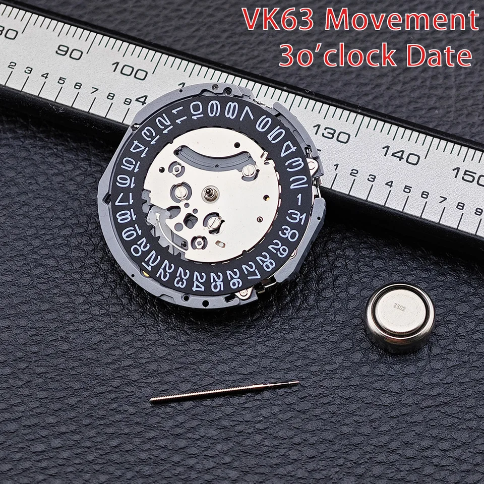 VK63A VK63 Quartz Movement Date At 3 O'clock Chronograph Watch