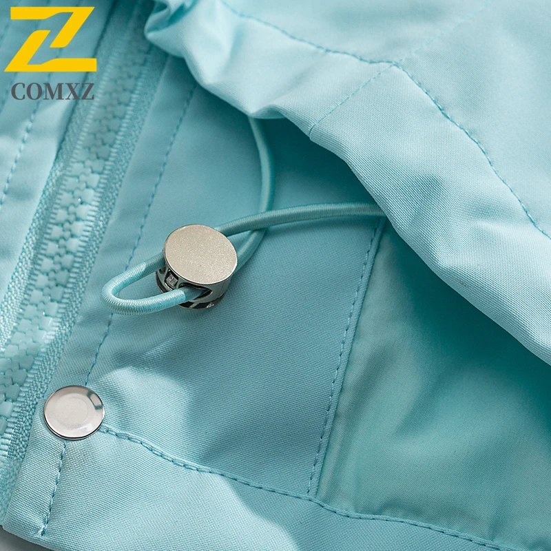 Autumn 2025 New Jacket Men's Youth Trendy Loose Waterproof Hooded Coat Male Casual Outdoor Sports Bike Long Sleeve Windbreaker