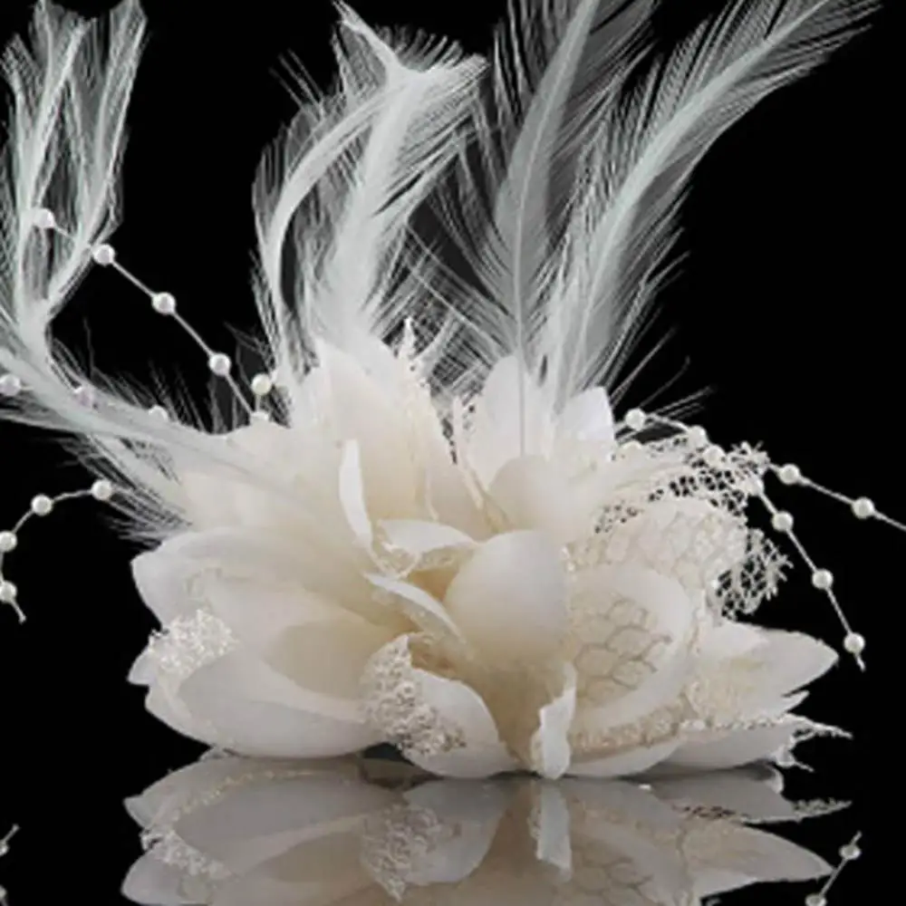 12 Pcs Women Fascinators Mesh Faux Feather Flower Hair Clips for Party Weddings Miyuadkai Caps Hat For Women Tea Party Headband Wedding  main image 4