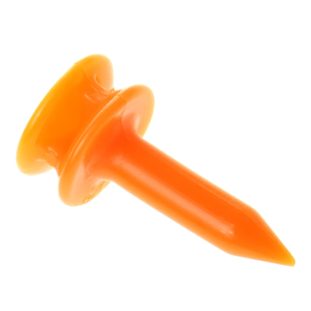 100 Pcs/Pack Professional Golf Tees 25mm 0.98\'  Castle Orange Golfer Accessory Plastic golf tees perfect for Teeing the ball