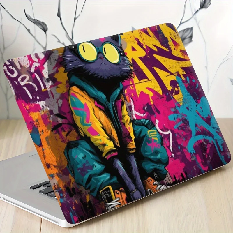 2 pieces, fashionable owl design laptop protective sticker - scratch-resistant, wear-resistant, self-adhesive, easy to install