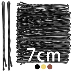 7cm Large Hair Bobby Pins for Women 50pcs Black Hair Grips for Thick Hair Long Hair Pins for Hairdressing Makeup Styling