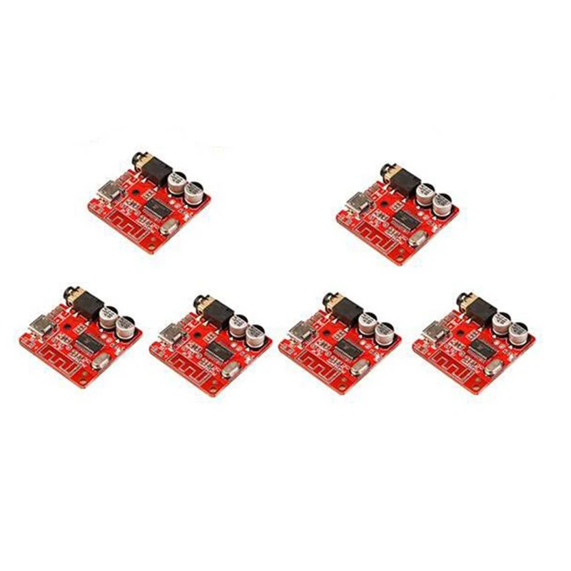 Bluetooth Audio Receiver Board Bluetooth 5.0 MP3 Lossless Decoder Board Wireless Stereo Music Module 3.7-5V(6-Pack)