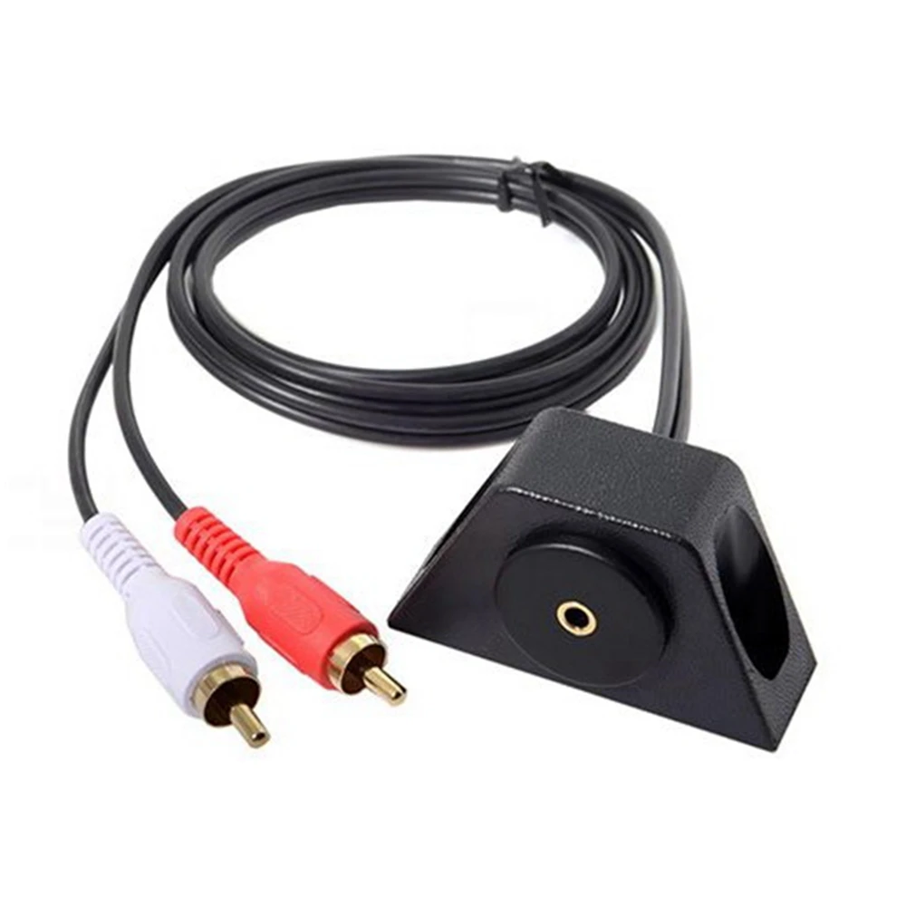 

MP3 AUX input flush mount 2RCA phono to female 3.5mm jack extension cable 1m 2M