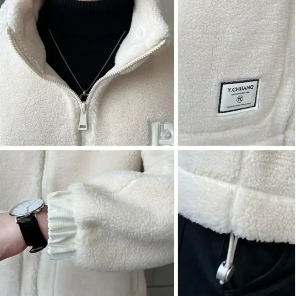 Men's Faux Fleece Thick Jacket Christmas Sale Cashmere Cotton Jacket Plush Jacket Winter Sports Casual Wear Coat