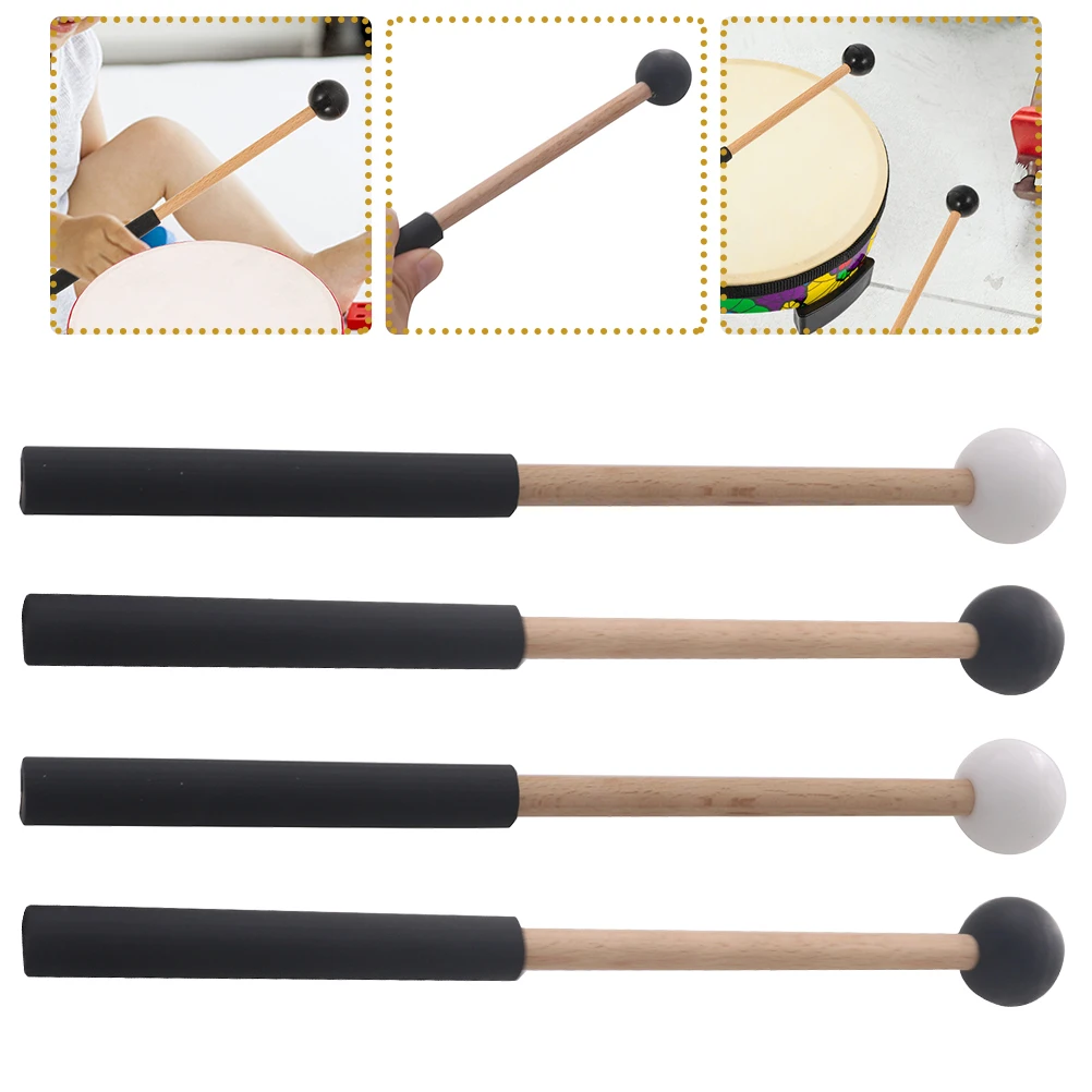 

2 Pairs Xylophone Hammer Mallet Tongue Drum Marimba Mallets Percussion Vitality Drumsticks Wood Baby