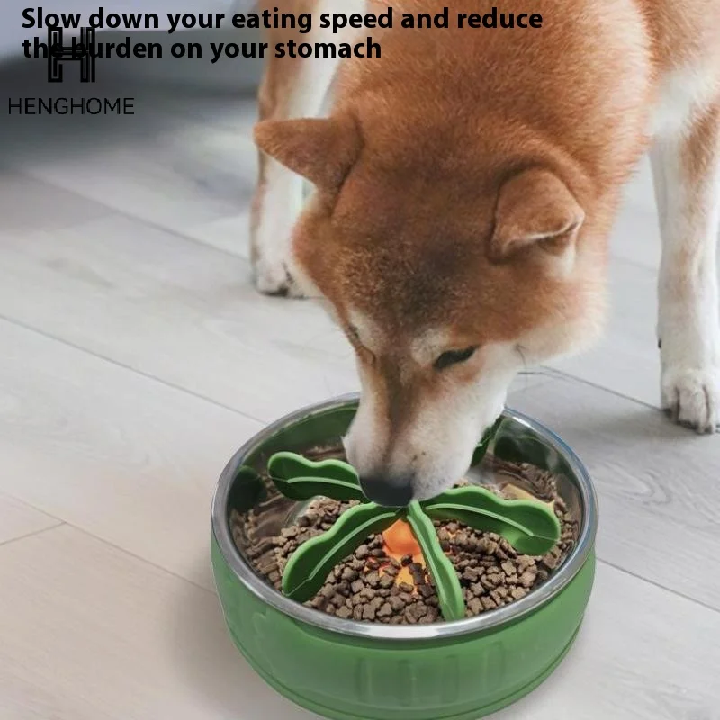 Dispensador de comida lenta para perros, giratorio, antiastres, alimentador para mascotas, potente ventosa, comida lenta, cuenco alimentador lento antiasfixia