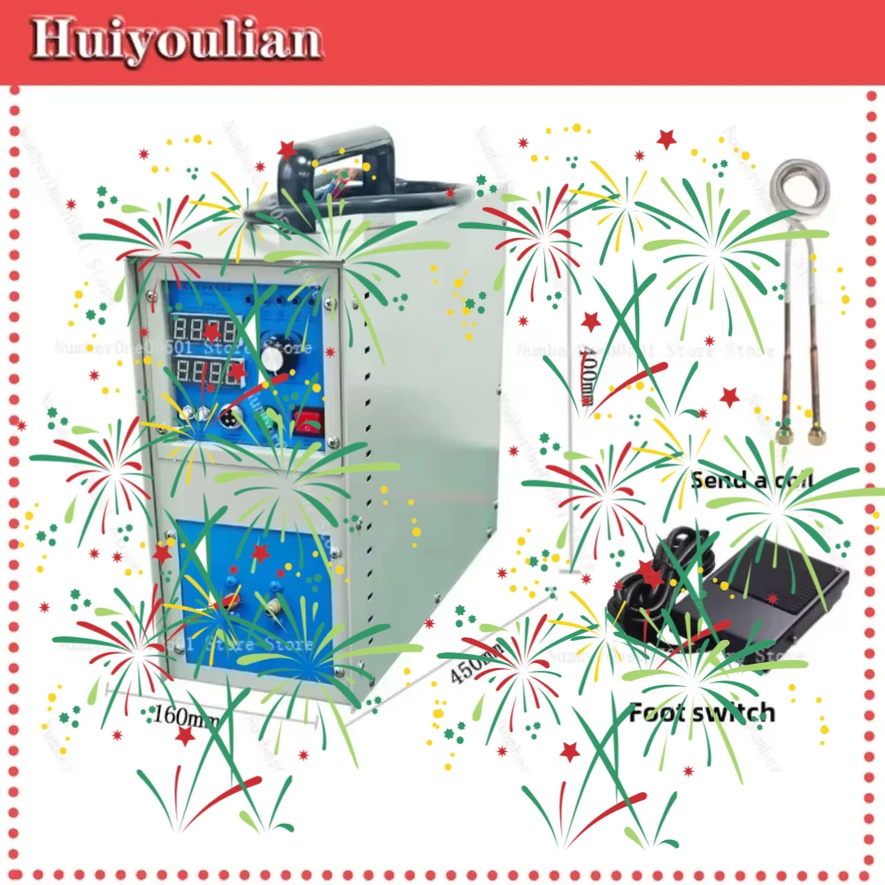 Ultra high frequency induction heating machine glasses quenching coil 220V small equipment intermediate frequency furnace 220V
