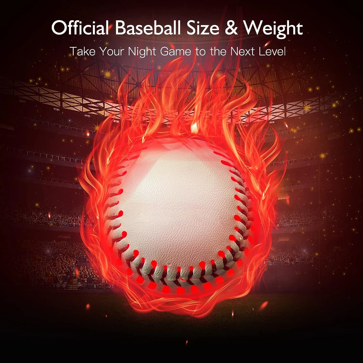 Luminescent Training Baseball Light Up Baseball Glow in The Dark Brighten with 6 Changing Colors Baseball Children Gift