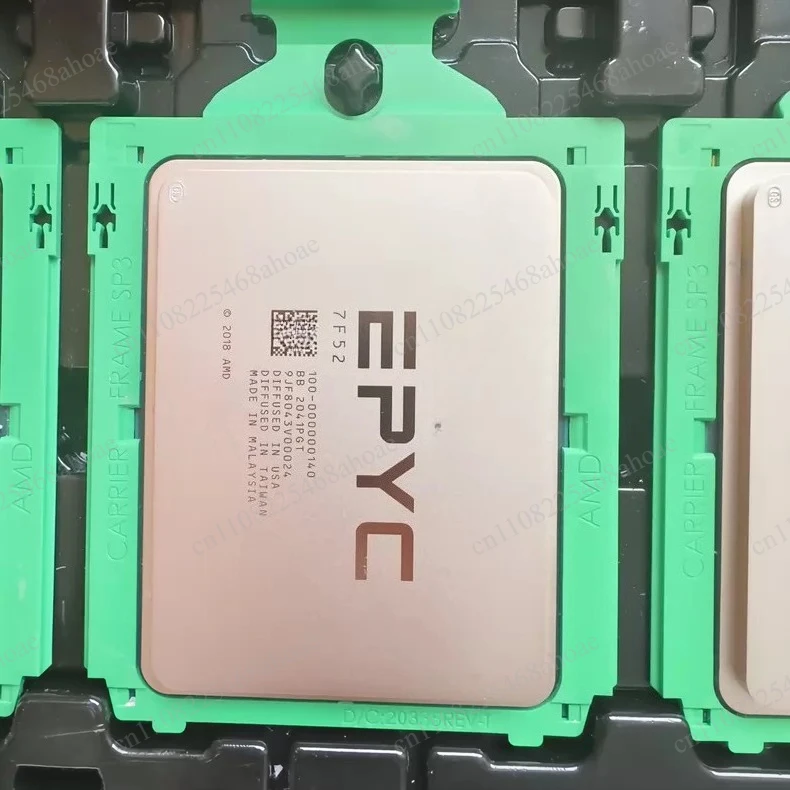 EPYC 7F52 Rome Server Processor 16 Cores 32 Threads Official Version Unlocked CPU For Server Motherboard