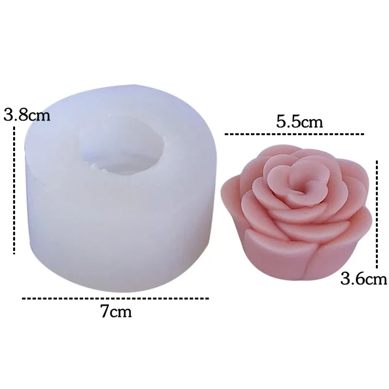 New Rose Flower Silicone Candle Mold 3D Peony Soap Chocolate Cake Baking Molds DIY Crafts To Decorate Holiday Gifts images - 6