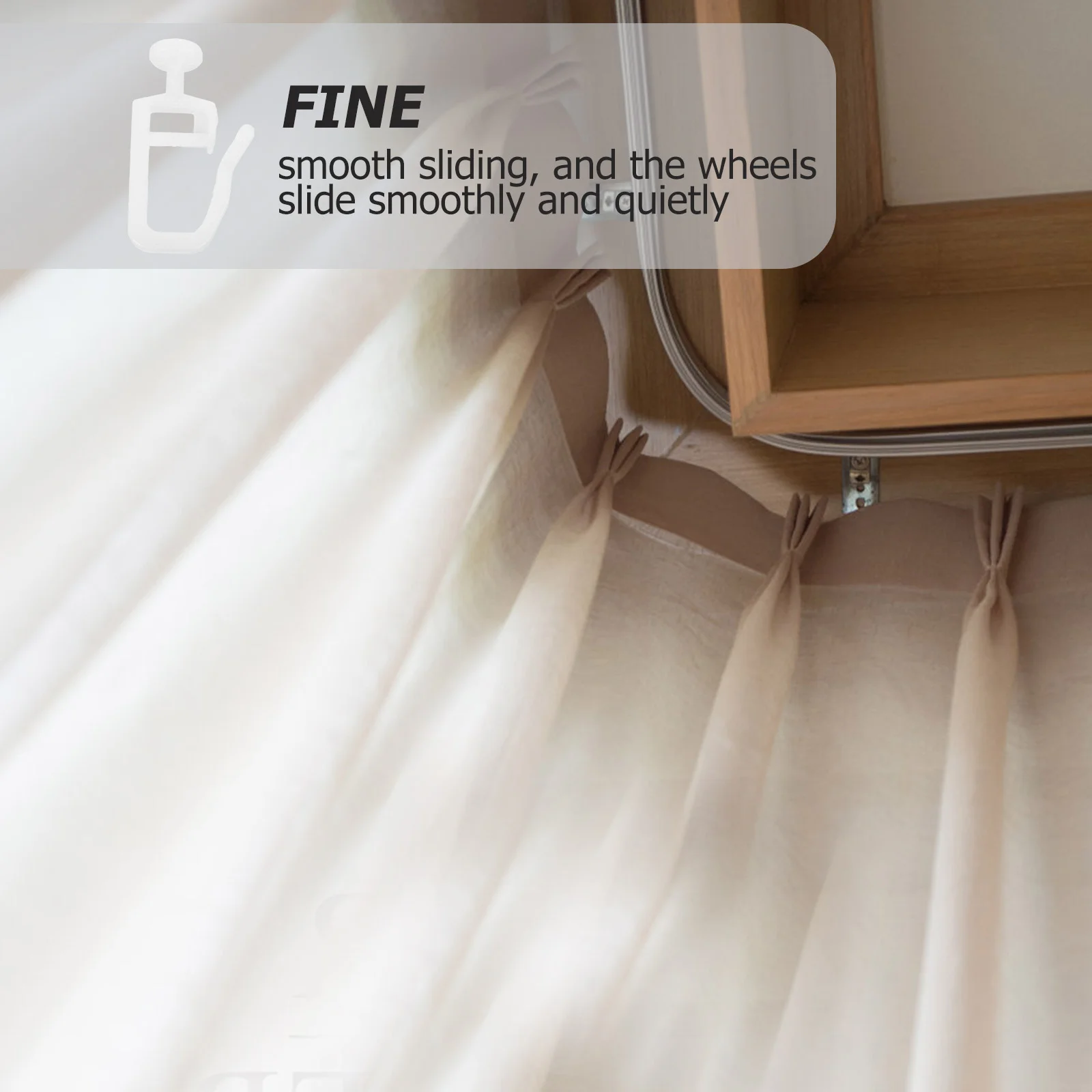 50 Pcs Double Curtain Track Pulley Walker Home Accessory Accessories Adjustable