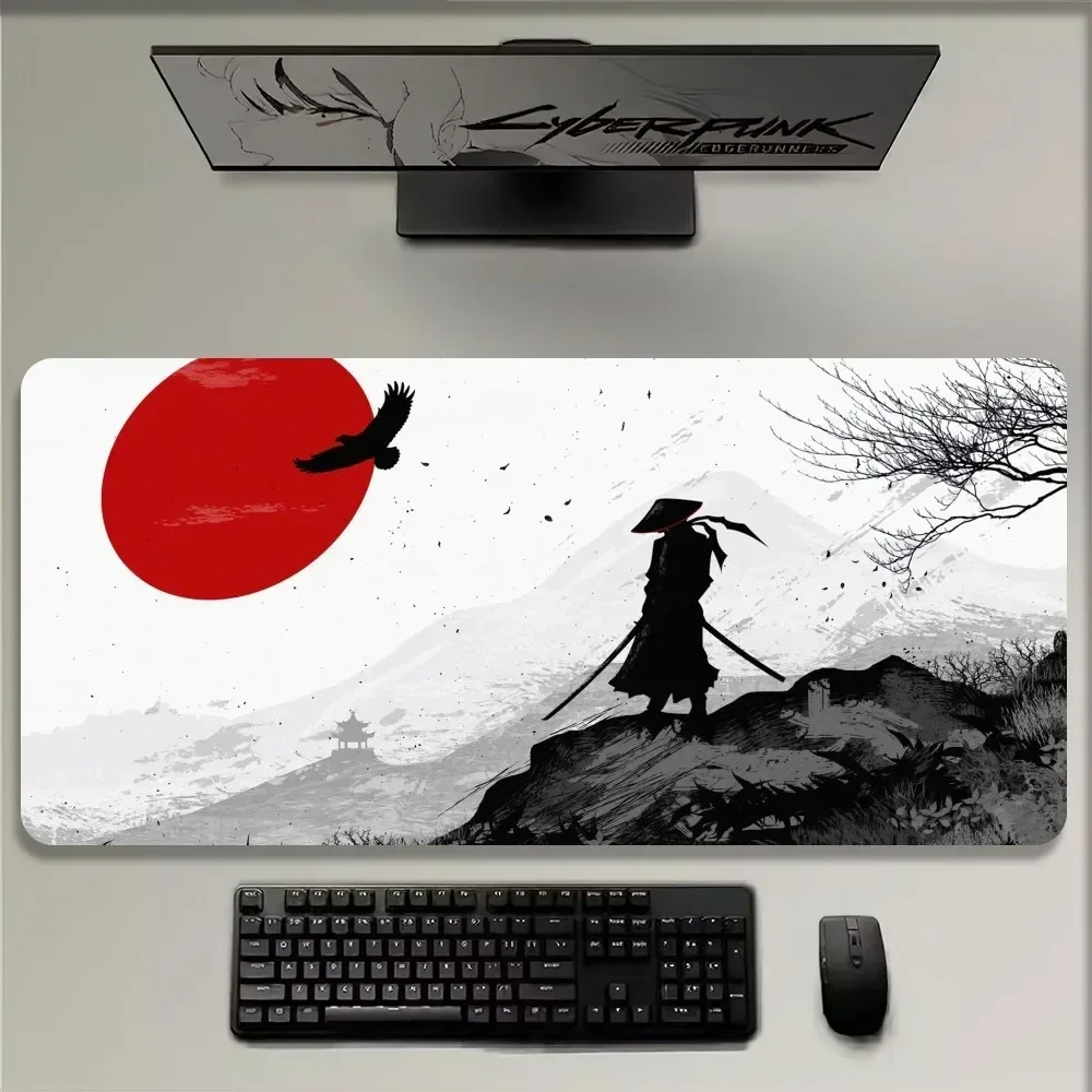 

Japan Style Samurai Warrior Large Size Non-slip Rubber Mouse pad XXL Computer Gaming accessories Keyboard Desktop Decoration Mat
