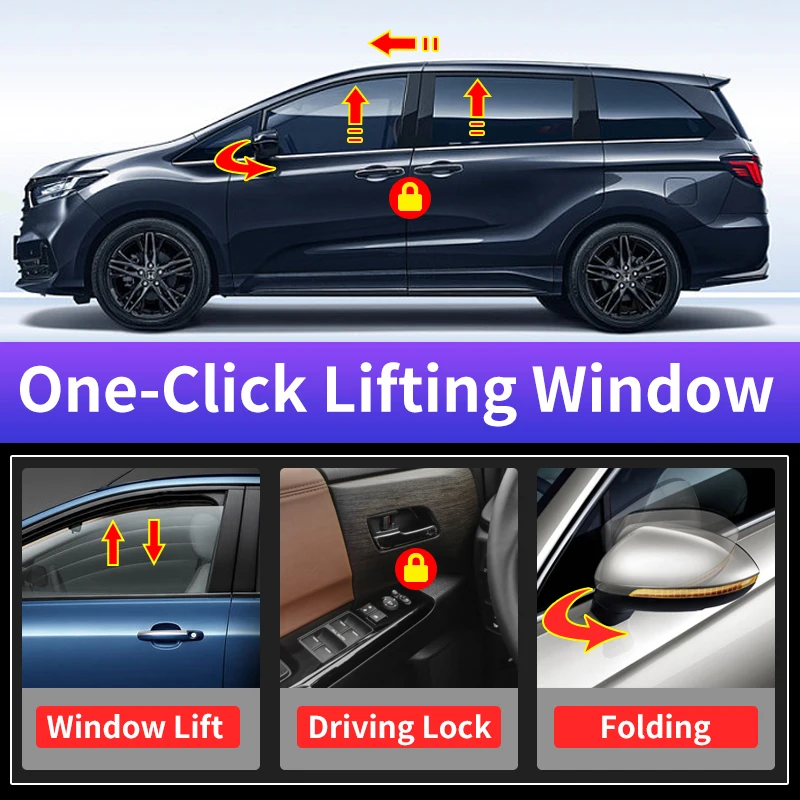 Suitable for 2009-2022 Honda Odyssey One-Click Window Lifting Modification Elysion OBD Folding Rearview Mirror Accessories