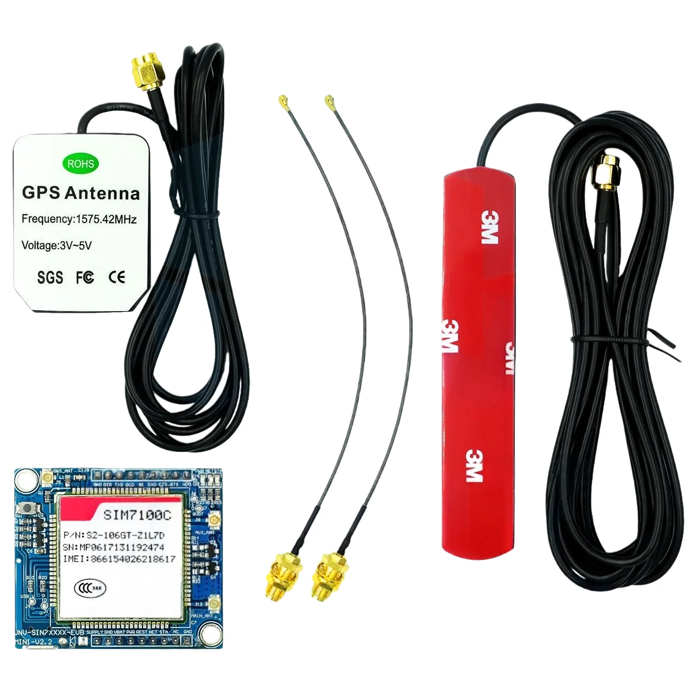 4G module development board SIM7100C/SIM7100CE with 7-mode LTE communication dial-up internet access