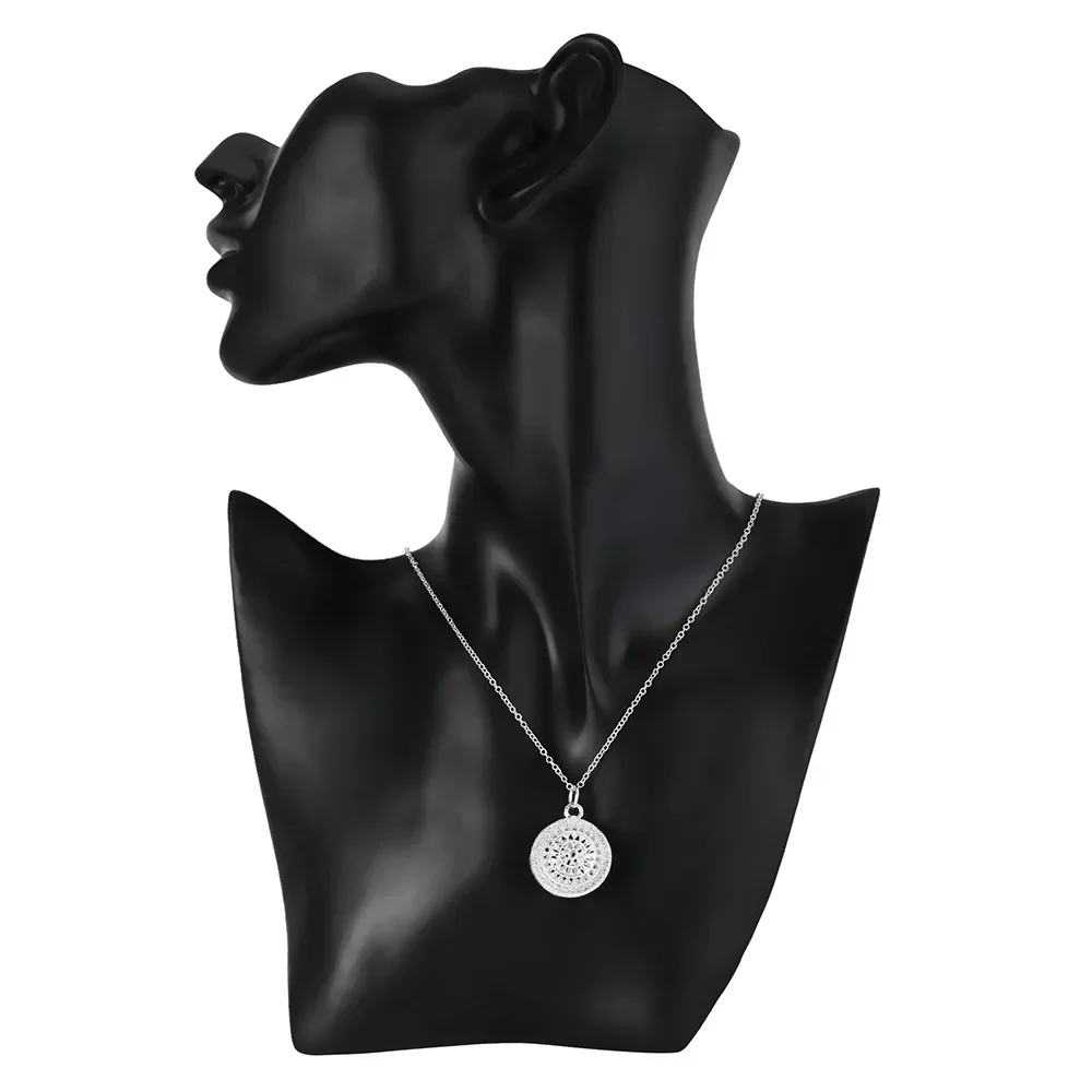 925 Sterling Silver Necklace for Women Hollow Ball Pendant Christmas Gifts High Quality Wedding Party Jewelry