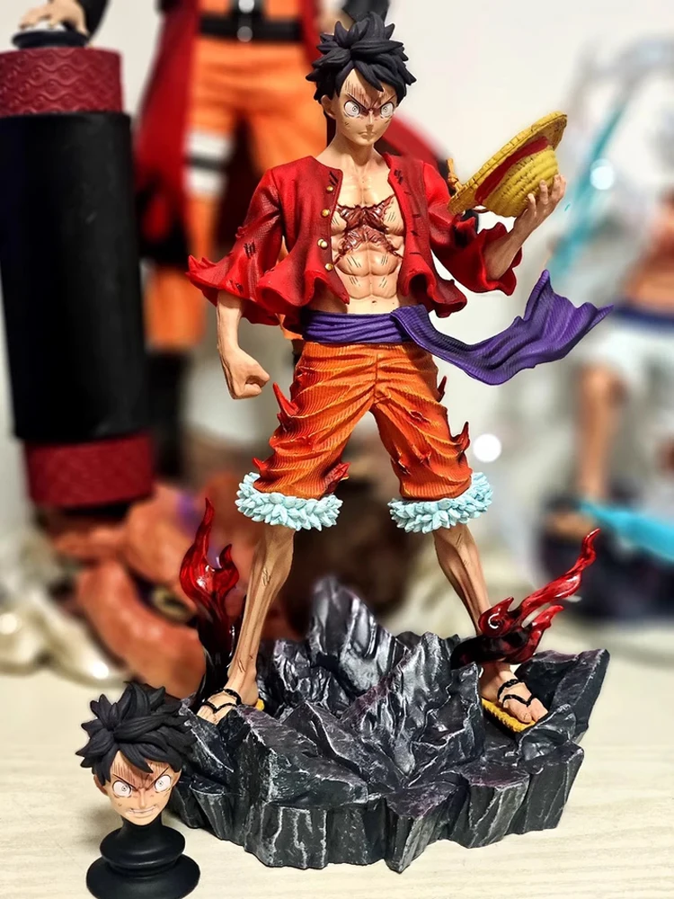 

24cm Anime One Piece Luffy Anime Figure Four Emperors Monkey D. Luffy Action Figurine Pvc Collectible Model Doll Toys